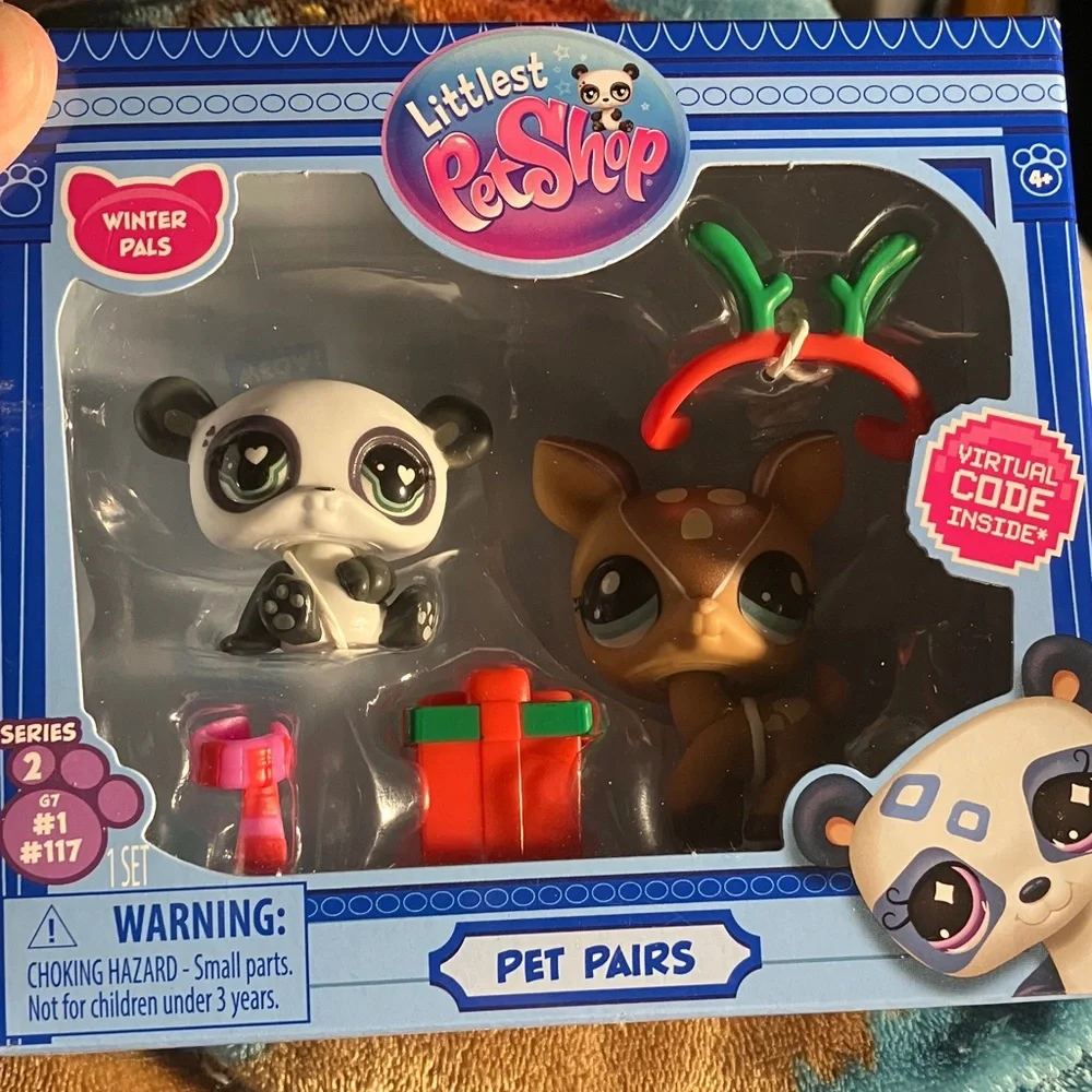 🆕 Littlest Pet Shop Winter Pals Panda and Deer Set unopened perfect condition